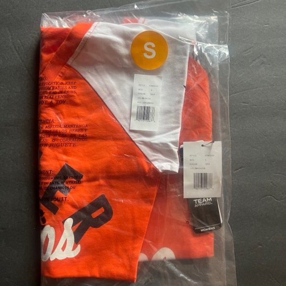 Women's Denver Broncos 3/4 Sleeve T-Shirt Touch By Alyssa Milano V-Neck NEW - Picture 6 of 8